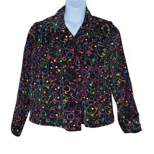 Y2K velvet corduroy kidcore clowncore stretch‎ blazer jacket L
